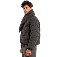 Nouveau Style hommes 100% Polyester matelassé tissu monogramme doudoune Logo personnalisé chaud mode hommes coupe régulière doudoune