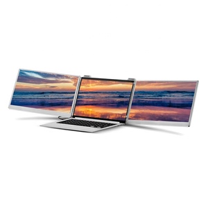 จอภาพพกพาแบบพับได้ OEM สามจอ FHD IPS Type-C สำหรับแล็ปท็อป รองรับการขยายหน้าจอคู่ รองรับตัวเลือกหลายขนาด - Product Image 2