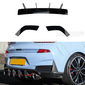 Glossy Black <b>Car</b> Rear Bumper <b>Diffuser</b> Lip Splitters Spoiler Rear Bumper Protector <b>for</b> Hyundai I30N MK3 Hatchback 2017-2019 - Product Image 1
