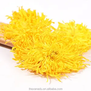 Cabeça de chá de crisântemo amarelo grande feito à mão com flores secas de 10-14 cm Jin Si Huang Ju | Saquinho individual