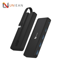Lumière RVB USB C HUB USB3.0 Type C Multi 4 Ports Splitter USB C Hub 4 Ports Pour Xiaomi Macbook Pro Air Pc Ordinateur Portable Ordinateur Portable