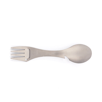 Titanium 5-en-1 Spork ultraléger portable, cuillère, fourchette, couteau, éplucheur, ouvre-bouteille pour le camping et la randonnée en plein air