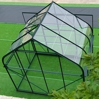 Serre de jardin moderne en alliage d'aluminium et acier, kit de jardinage à assembler facilement pour la maison