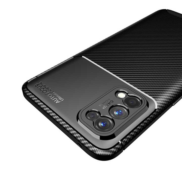 Soft Silicone Carbon Fiber TPU Bumper Mobile Phone Case for OPPO Realme 7 Pro X7 Pro F17 Pro V3 Reno 4 SE 12 Max