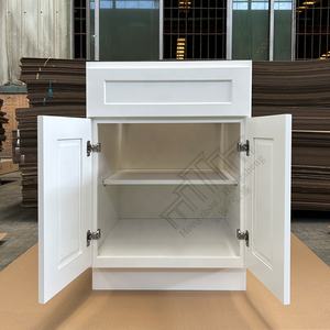 Almacén de EE. UU. Gabinetes RTA Tienda Sin MOQ Entrega a nivel nacional Gabinetes de coctelera blanca B27 Gabinetes de base de cocina con cajón de madera - Product Image 2
