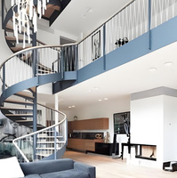 Maßgefertigte Gusseisen-Wendeltreppe in Verschiedenen Größen Rostbeständig Modernes Design Villa Innen- und Außenbereich Hof Heimdekoration