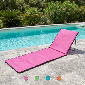 Matelas de plage portable et réglable avec dossier 161x51 cm, tapis flottant multifonction - Product Image 3