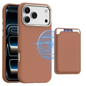 เคสโทรศัพท์มือถือแบบแม่เหล็กด้าน สำหรับ iPhone 17 12 13 14 15 16 Pro Max 17 Air พร้อมช่องใส่บัตร ป้องกันการกระแทก ฝาหลังแบบขายส่ง - Product Image 1