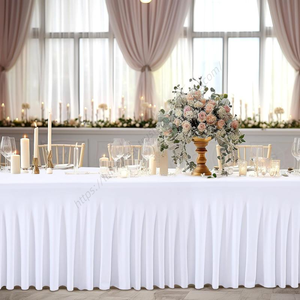Manteles Rectangulares de Poliéster Blancos Personalizados al por Mayor, Económicos, para Fiestas, Bodas y Eventos - Product Image 3