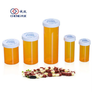 Tapas de rosca de plástico para serigrafía personalizadas de alta calidad, viales de pastillas médicas a presión - Product Image 1