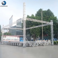 Escenario Portátil de Aluminio para Exteriores, Económico, Resistente, con Capacidad de Carga Pesada, Dimensiones Personalizables