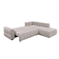 Canapé convertible en L à deux places, design européen, confortable et durable, avec rangement, couleur violet, par Leader Wholesaler.