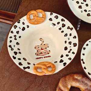 Lelyi - Plato de Cerámica Ecológico con Diseño de Gato Leopardo, Tazón para Arroz, Tazón para Yogur, Regreso a Clases - Product Image 4