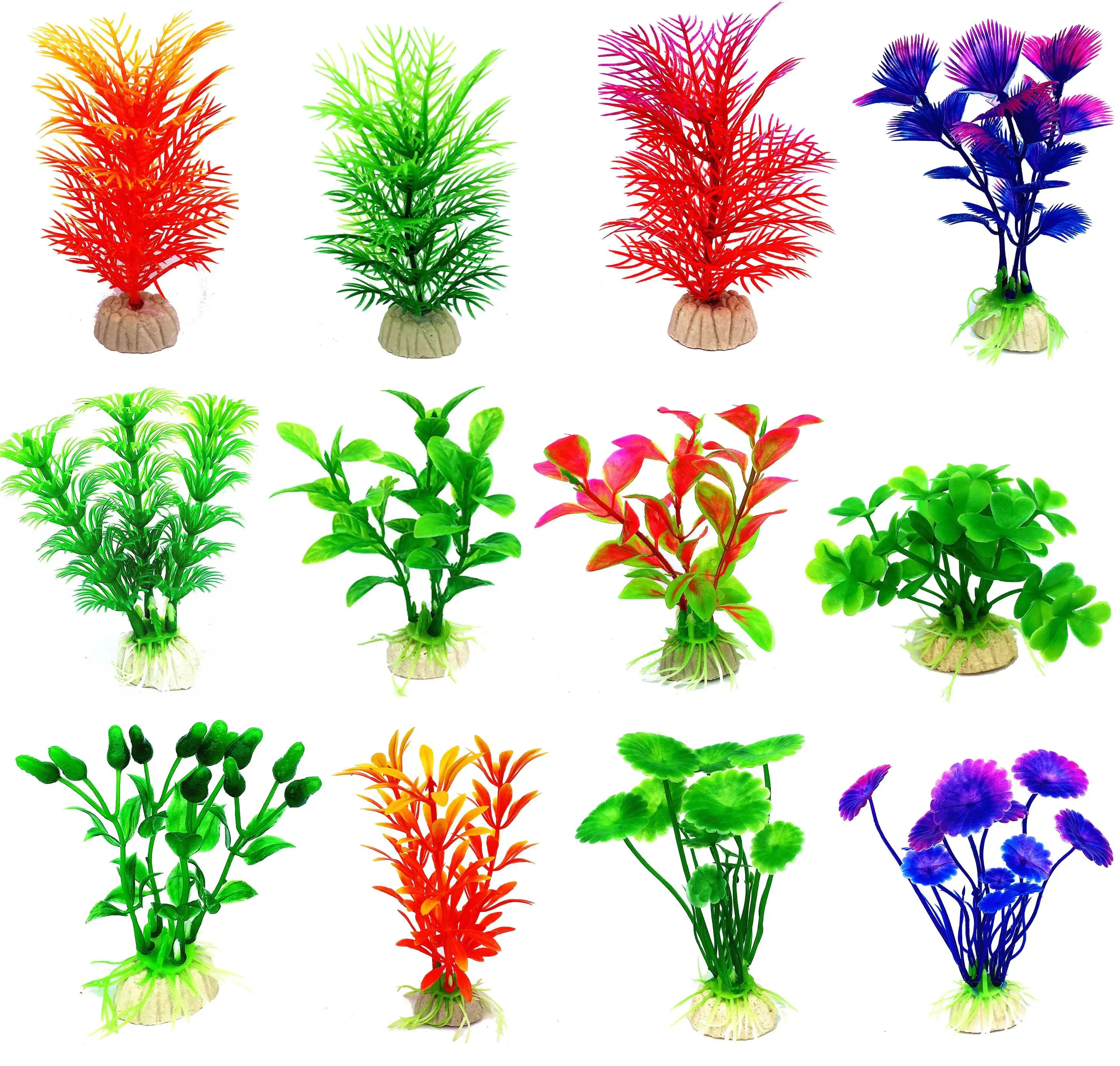 Wholesale Fish Tank Decoration Aquatic Accessories Underwater Plastic Artificial Aquarium Plant