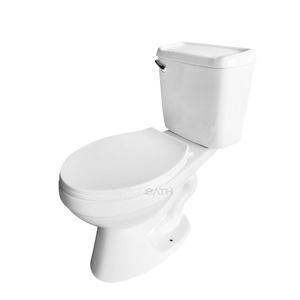 ORTONBATH Elongated <strong>Toilet</strong> Front Flush P Trap <strong>Toilet</strong> For Bathrooms Power Flush Rimless White Two Piece <strong>Toilet</strong> For Bathroom