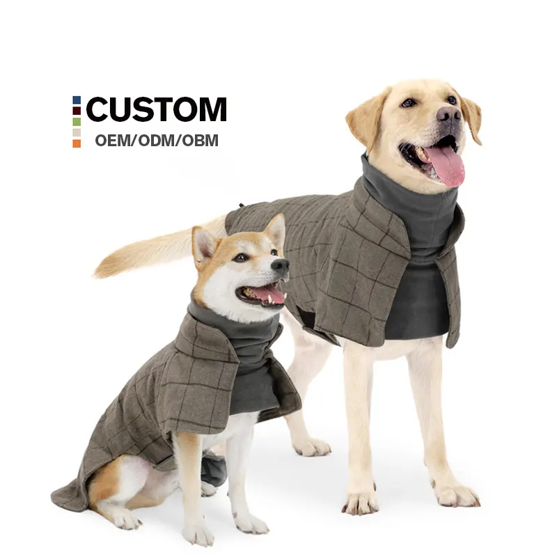 Individuelle 2024 Hundebekleidung warme Winter-Hundejacke britischer Stil bequemer Hundemantel jacke Weste