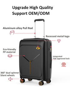 MGOB Grande valise <span class=keywords><strong>de</strong></span> qualité supérieure OEM ODM Valise en PP Bagages légers 20 24 pouces <span class=keywords><strong>2</strong></span> en 1 - Product Image 3