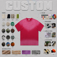 Camisa de manga corta para hombre, estilo vintage, de algodón puro, semiteñida, de alta resistencia, 300g, corte holgado, para verano, personalizada.