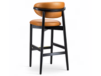 Tabouret de bar en velours personnalisé, tabouret de comptoir rembourré en bois, chaises de bar avec coussin en bois pour restaurant, café, hôtel, mobilier