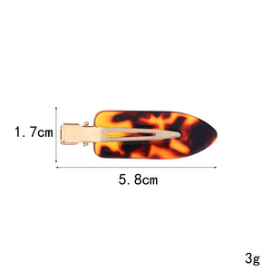 Pinces à <span class=keywords><strong>cheveux</strong></span> en acétate effet marbre tortue, sans pli, personnalisables avec logo, tendance, accessoires de coiffure français sans trace, vente en gros pour femmes - Product Image 2