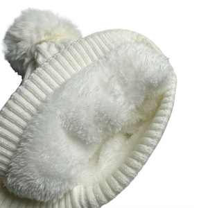 Thickened Waterproof Ear Protection Outdoor Keep Warm Winter Knitted Custom Embroidered Logo Plain <strong>Beanie</strong> <strong>Pom</strong> <strong>Beanie</strong> Travel - Product Image 6