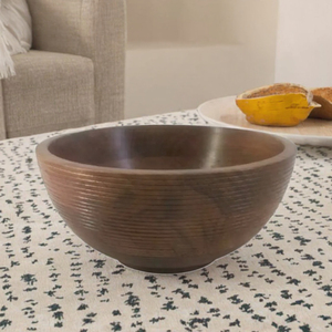 Ensemble de grands bols en bois d'acacia pour mélanger et servir, parfaits pour les fêtes, les salades, élégants et sûrs pour les aliments. - Product Image 3