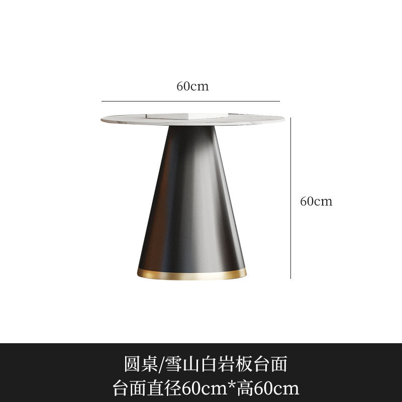 Mesa redonda, 60*57CM (Lauren Black &amp; Gold).