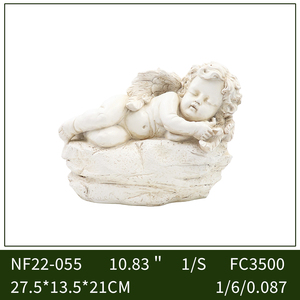 Statues d'anges en résine style jardin, ornements de chérubins Cottagecore pour paysages extérieurs romantiques et décoration de patio – Fulin Crafts - Product Image 3