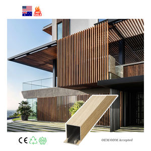 <span class=keywords><strong>Bardage</strong></span> d'écran en aluminium de panneau de mur extérieur de bâtiment de façade de lattes en <span class=keywords><strong>bois</strong></span> de grain - Product Image 1