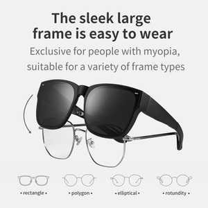 Nouveau Xiaomi lunettes de soleil pliantes lentille haute définition 8-OAR pour myopie Anti-huile Anti-ultraviolet Protection des yeux lunettes polarisées - Product Image 3