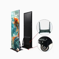 Écran LED P2.5 HD d'intérieur à prix d'usine, machine publicitaire électronique pliable, écran miroir LED GOB mobile