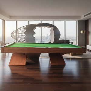 Table de billard professionnelle de luxe sur mesure en bois massif de qualité internationale, 10 pieds, 12 pieds, avec ardoise moderne et dalles lisses - Product Image 1