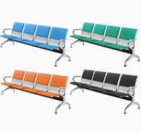 Chaise d'attente en acier laminé à froid renforcé, antirouille, pour aéroport, gare, clinique, banque publique, hall d'accueil