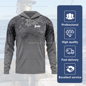 High Quality Custom Fishing Hoodie Men's Long Sleeve Breathable Quick Dry Fishing Sunscreen Fishing <strong>Shirt</strong> - Product Image 3