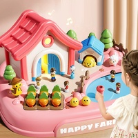 Maison de poupée magique, ensemble de jeu pour filles, contrôle magnétique, château/ferme mobile, maison de poupée, jeu de simulation, jeu de table pour enfants