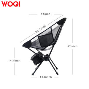 Silla Plegable para Camping Woqi, 26 Pulgadas de Altura, Marco de Aluminio, Malla Transpirable, Silla de Jardín para Picnic, Playa y Uso en Exteriores - Product Image 1