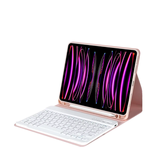 Ailestecca เคสแท็บเล็ตปกป้องแบบฝาพับหนังสือทำจากซิลิโคน TPU มีช่องใส่คีย์บอร์ดและปากกาสำหรับ <span class=keywords><strong>iPad</strong></span> Pro 11 - Product Image 1