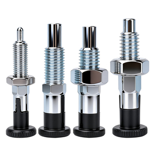 Self-locking galvanized carbon steel threaded body knob plunger with <b>plastic</b> cap for outdoor furniture hardware In stock - Product Image 3