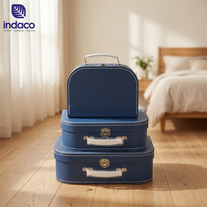 2026 New Mini <b>Luggage</b> with Pure Cardboard Box Handle, <b>Children's</b> Favorite Cardboard Packaging Box Wholesale - Product Image 1