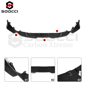 Lèvre avant en Fiber de carbone sèche de Style CFA pour BMW G80 G81 M3 G82 G83 M4 séparateur de menton becquet avant Scoop pare-chocs diffuseur <span class=keywords><strong>Auto</strong></span> nouveau - Product Image 2