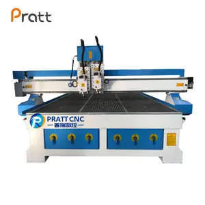 3d Türkei Cnc Router Holz bearbeitungs schnitz maschine 2 Köpfe Doppelkopf 4-Achsen-Zylinder Holz Cnc Router Fuling Wechsel richter Nk105 G2