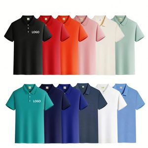 Polo de travail de luxe personnalisé de haute qualité pour hommes, en coton uni 200g, grandes tailles, unisexe, qualité supérieure, faible MOQ - Product Image 3