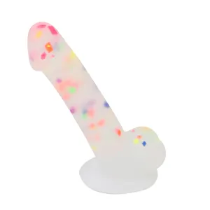 Erosjoy Neues Design monströser mehrfarbiger Penis sexueller männlicher weiblicher saugnapf Dildo Silikon Gummi-Mit-Lesben