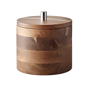 Premium Solid Wood <b>Kitchen</b> <b>Storage</b> <b>Jar</b> with Airtight Wooden Lid Decorative Wooden Canister with Lid <b>for</b> Coffee Tea Sugar - Product Image 1