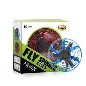 Hot Selling Finger Returning Drone Indoor-Outdoor Speelgoed Magische Vliegende Spinner Ufo Met Licht Fidget Speelgoed