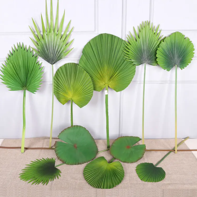 Plantes artificielles, vente en gros, cm, feuilles de tournesol, décoration d'intérieur, feuilles de palmier, fausses plantes