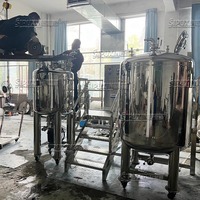 Réservoir de stockage de parfum Sipuxin 280L avec système de mélange, cuve de stockage d'huile et de liquides en acier inoxydable pour l'industrie cosmétique et chimique