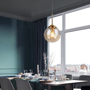 Lampada a Sospensione da Comodino, Lampadario a Sfera in Vetro per Sala da Pranzo, Bancone Bar, Decorazione, Caffetteria - Product Image 5