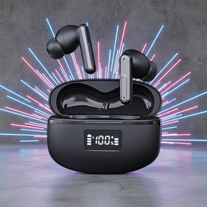 Écouteurs intra-auriculaires numériques à commande vocale, suppression du bruit, étanches, avec affichage du niveau de batterie et IA, style identique au modèle Want Brand - Product Image 5