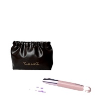 Q & N Sac à cosmétiques en cuir à fermeture éclair multifonction étanche et écologique pour pinceaux de maquillage et accessoires
